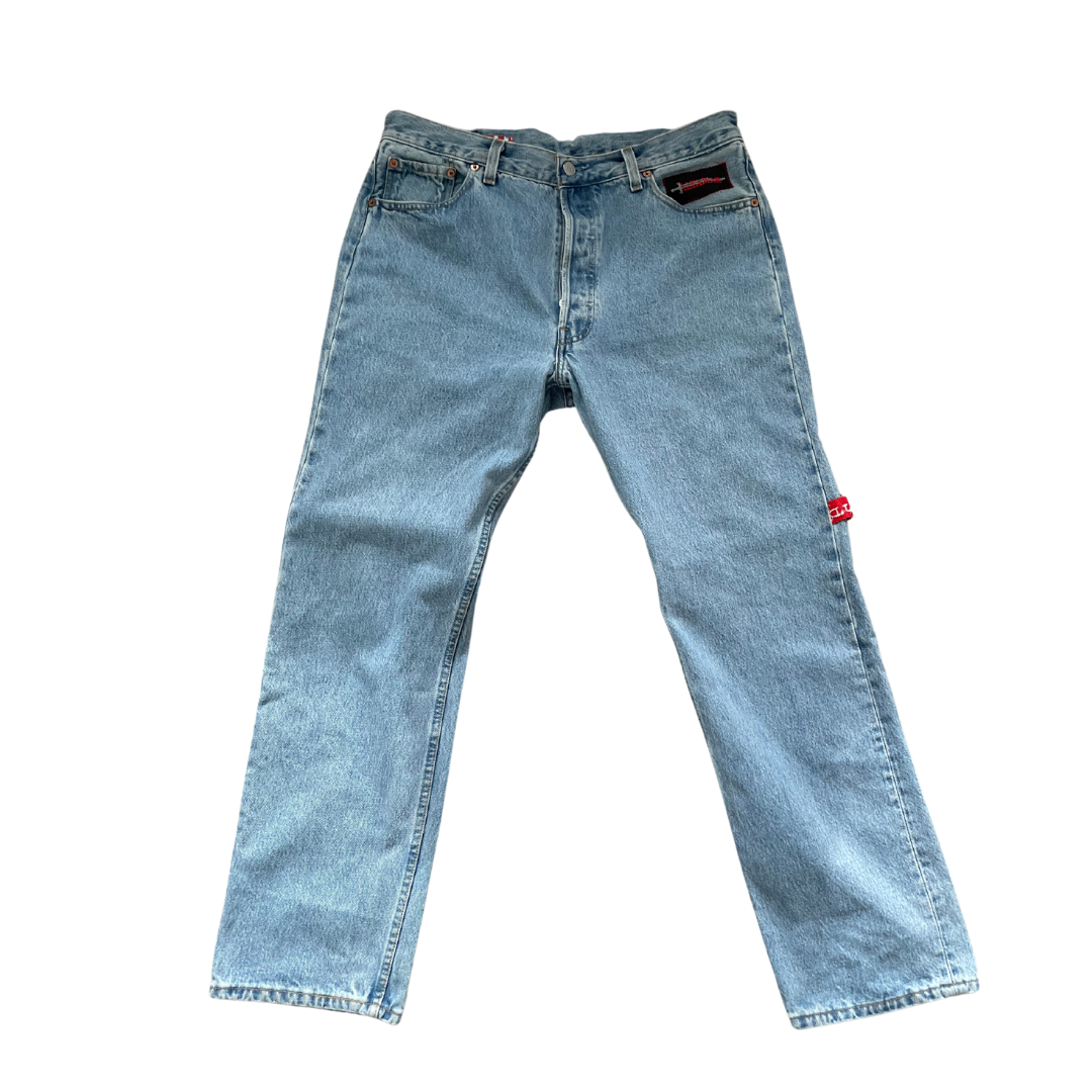 90's Levi's 501 Light Wash WWJD Denim - ALTAMAR.LIFE