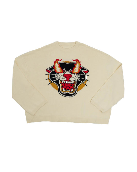 “Flaming Panther” Knit Sweater - ALTAMAR